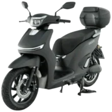 Električni skuter-motocikl Deer, crne boje, levi poluprofil